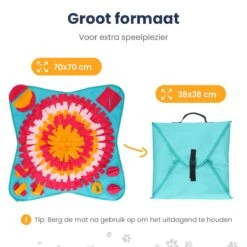 Snuffelmat 70x70cm Inclusief Rubberen Massage Bal & E-book - Speelmat Hond - Denkspel Hond - Puppy Speelgoed - Anti Schrok Mat - Honden Snoepjes - Cadeau Tip -Hondenartikelen Serie Winkel 1200x1200 2284