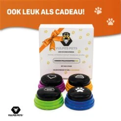 Vulpes Pets® PRO Praatknop Voor Honden Met Speelmat - Dogbuttons - Laat Uw Huisdier Spreken - Hondenspeelgoed - Honden Training - Inclusief E-Book En Speelmat -Hondenartikelen Serie Winkel 1200x1200 2337