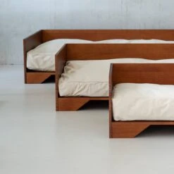 STUDIO ANIMAUX Hondenmand Met Katoenen Kussen (maat L) | 119 X 76,5 Cm | Hondenbed | Hondensofa | Hondenbank | Hout | Bruin -Hondenartikelen Serie Winkel 1200x1200 238