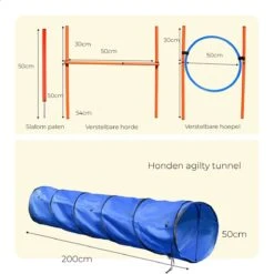 AYOO Agility Voor De Hond - Honden Agility Set - Honden Training - Honden Behendigheid Set - Honden Parcours - Training Huisdieren - Tunnel - Slalom - Horde - Draagzak - 21 Delig - GRATIS Speeltouw -Hondenartikelen Serie Winkel 1200x1200 2387