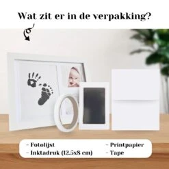 NOVOB® Fotolijst Met Inktafdruk - Pootafdruk Hond - Contactloos - Paw Print - Hondenspeelgoed - Afdruk Huisdier - Cadeau - 23.5 X 29 Cm | Wit -Hondenartikelen Serie Winkel 1200x1200 2399