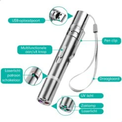 Laserpen - Kattenspeeltjes - Laser - Katten Speelgoed - Kattenspeelgoed - Laserlampje Kat - Speeltjes - Pointer - Lamp - Laserlampje - USB Oplaadbaar -Hondenartikelen Serie Winkel 1200x1200 2521