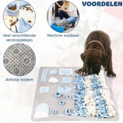 Snuffelmat Hond - Likmat Hond - Honden Speelgoed Intelligentie - Anti Schrokbak Hond - Honden Speeltjes - 100cmx100cm -Hondenartikelen Serie Winkel 1200x1200 2554