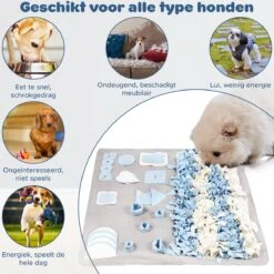 Snuffelmat Hond - Likmat Hond - Honden Speelgoed Intelligentie - Anti Schrokbak Hond - Honden Speeltjes - 100cmx100cm -Hondenartikelen Serie Winkel 1200x1200 2555