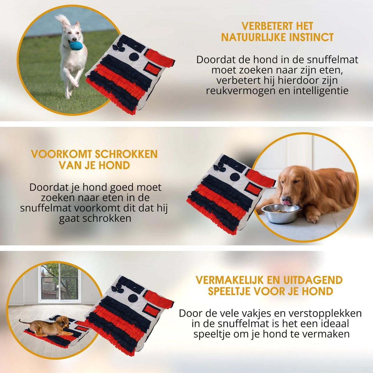 Merkloos Go Quality Honden Speelgoed - Snuffelmat - Snuffelmat Hond - Hondenspeeltjes - Puppy Speelgoed - Honden Speelgoed Intelligentie 4 Merkloos Go Quality Honden Speelgoed - Snuffelmat - Snuffelmat Hond - Hondenspeeltjes - Puppy Speelgoed - Honden Speelgoed Intelligentie - Afbeelding 2