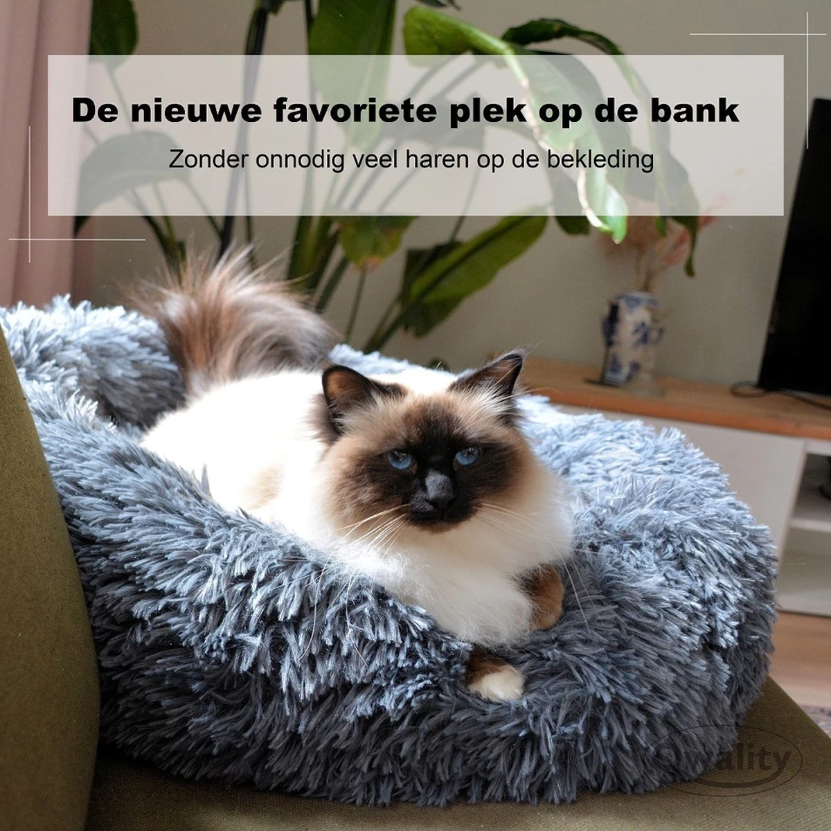 Hondenmand Donut – 70 Cm - Honden Mand – Pluche – Fluffy – Extra Zacht - Kattenmand - Hondenkussen – Kattenkussen – Bed - Wasbaar Met Rits – Hondenmanden – Rond – Bank – Grijs - Qwality 9 Hondenmand Donut – 70 Cm - Honden Mand – Pluche – Fluffy – Extra Zacht - Kattenmand - Hondenkussen – Kattenkussen – Bed - Wasbaar Met Rits – Hondenmanden – Rond – Bank – Grijs - Qwality - Afbeelding 7