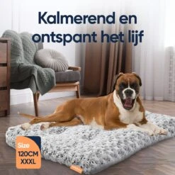 Happysnoots Hondenkussen 70 X 50cm - Hondenbed - Donut Dog Bed - Fluffy - Grijs - Wasbaar -Hondenartikelen Serie Winkel 1200x1200 347