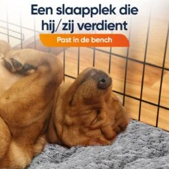 Happysnoots Hondenkussen 70 X 50cm - Hondenbed - Donut Dog Bed - Fluffy - Grijs - Wasbaar -Hondenartikelen Serie Winkel 1200x1200 349