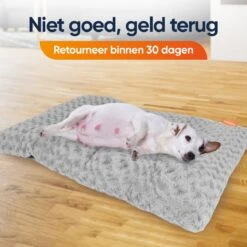 Happysnoots Hondenkussen 70 X 50cm - Hondenbed - Donut Dog Bed - Fluffy - Grijs - Wasbaar -Hondenartikelen Serie Winkel 1200x1200 352