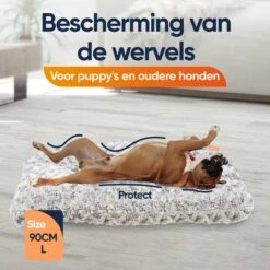 Happysnoots Hondenkussen 70 X 50cm - Hondenbed - Donut Dog Bed - Fluffy - Grijs - Wasbaar -Hondenartikelen Serie Winkel 1200x1200 353