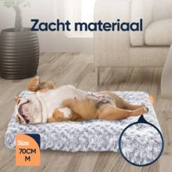 Happysnoots Hondenkussen 70 X 50cm - Hondenbed - Donut Dog Bed - Fluffy - Grijs - Wasbaar -Hondenartikelen Serie Winkel 1200x1200 354