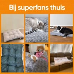 Happysnoots Hondenkussen 70 X 50cm - Hondenbed - Donut Dog Bed - Fluffy - Grijs - Wasbaar -Hondenartikelen Serie Winkel 1200x1200 356