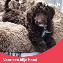 Snoozle Hondenmand - Zacht En Luxe Hondenkussen - Wasbaar - Fluffy - Hondenmanden - 80cm - Grijs -Hondenartikelen Serie Winkel 1200x1200 386