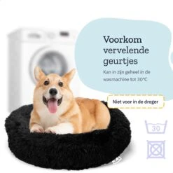 All 4 Pets Supply® Hondenmand Donut - Kattenmand - Maat S - Geschikt Voor Honden/katten Tot 40 Cm - Hondenkussen - Zwart -Hondenartikelen Serie Winkel 1200x1200 453