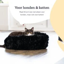 All 4 Pets Supply® Hondenmand Donut - Kattenmand - Maat S - Geschikt Voor Honden/katten Tot 40 Cm - Hondenkussen - Zwart -Hondenartikelen Serie Winkel 1200x1200 457