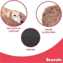 Snoozle Donut Hondenmand - Zacht En Luxe Hondenkussen - Wasbaar - Fluffy - Hondenmanden - 100cm - XXL - Dark Coffee -Hondenartikelen Serie Winkel 1200x1200 489