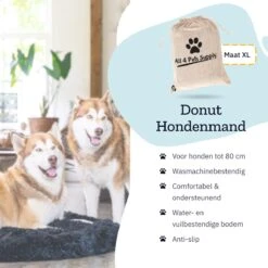 All 4 Pets Supply® Hondenmand Donut - Maat XL - Geschikt Voor Honden Tot 100 Cm - Hondenkussen - Zwart -Hondenartikelen Serie Winkel 1200x1200 508