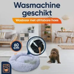 Happysnoots Hondenmand Met Rits - 80cm - Hondenbed - Donut Dog Bed - Fluffy - Grijs - Wasbaar 17 Happysnoots Hondenmand Met Rits - 80cm - Hondenbed - Donut Dog Bed - Fluffy - Grijs - Wasbaar -Hondenartikelen Serie Winkel 1200x1200 522