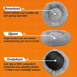 Happysnoots Hondenmand Met Rits - 80cm - Hondenbed - Donut Dog Bed - Fluffy - Grijs - Wasbaar 24 Happysnoots Hondenmand Met Rits - 80cm - Hondenbed - Donut Dog Bed - Fluffy - Grijs - Wasbaar -Hondenartikelen Serie Winkel 1200x1200 528