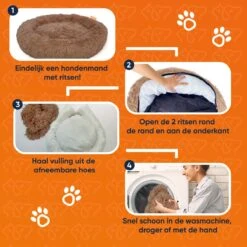 Happysnoots Hondenmand Met Rits - 80cm - Hondenbed - Donut Dog Bed - Fluffy - Grijs - Wasbaar 27 Happysnoots Hondenmand Met Rits - 80cm - Hondenbed - Donut Dog Bed - Fluffy - Grijs - Wasbaar -Hondenartikelen Serie Winkel 1200x1200 530