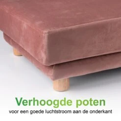 Maxxpro Katten- En Hondenbank - Roze - Verhoogd Met Houten Poten - Fluweel Materiaal - 90 X 44 X 34 CM - Huisdieren Tot 80 KG -Hondenartikelen Serie Winkel 1200x1200 755