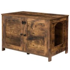 Houten Kattenhuis - Kattenkast Voor Binnen & Buiten - Kattenhok - Kattenhuisje Hout Met Deur En Gat - Hondenhok Voor Kleine Honden - 80 X 50 X 55 Cm -Hondenartikelen Serie Winkel 1200x1200 794