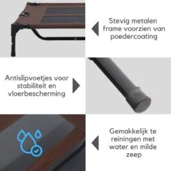 Hondenbed - Hondenstretcher - Honden Ligbed - L - Draagbaar - 92Lx76Bx18H Cm - Bruin -Hondenartikelen Serie Winkel 1200x1200 821