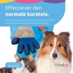 YUNICS® Dieren Handschoen - Haarverwijderaar Voor Huisdieren - Kattenborstel - Hondenborstel - Hondenkam - Kattenhaarverwijderaar - Blauw -Hondenartikelen Serie Winkel 1200x1200 852