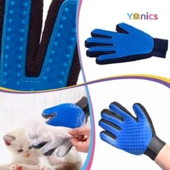YUNICS® Dieren Handschoen - Haarverwijderaar Voor Huisdieren - Kattenborstel - Hondenborstel - Hondenkam - Kattenhaarverwijderaar - Blauw -Hondenartikelen Serie Winkel 1200x1200 853