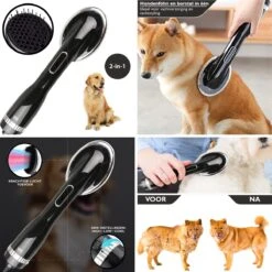 RoiPets® Hondenfohn 2 In 1 – 1000W - Honden Droger – Met Borstel - Waterblazer - Haar Verzorging - Honden Borstel Zwart - Honden/Katten/Dieren -Hondenartikelen Serie Winkel 1200x1200 879