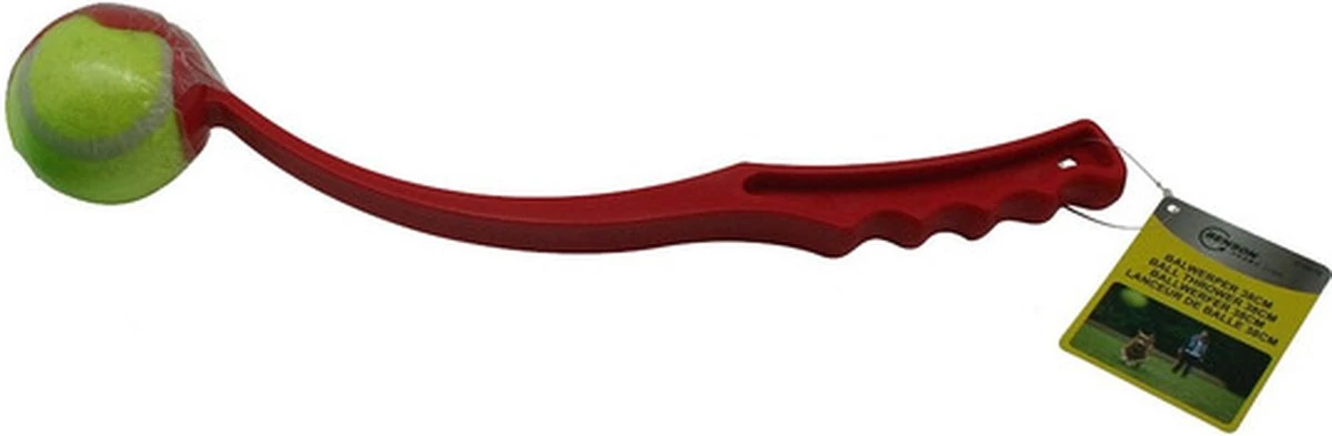 Benson Rode Honden Ballenwerper Met Ergonomische Handgreep – Inclusief Tennisbal – 38cm – Rood | Balwerper Voor Hond | Bal Werpen | Apporteer Speelgoed | Hondenspeelgoed 13 Benson Rode Honden Ballenwerper Met Ergonomische Handgreep – Inclusief Tennisbal – 38cm – Rood | Balwerper Voor Hond | Bal Werpen | Apporteer Speelgoed | Hondenspeelgoed - Afbeelding 11