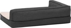 VidaXL Hondenbed Ergonomisch Linnen-look 60x42 Cm Fleece Donkergrijs -Hondenartikelen Serie Winkel 1200x480 1