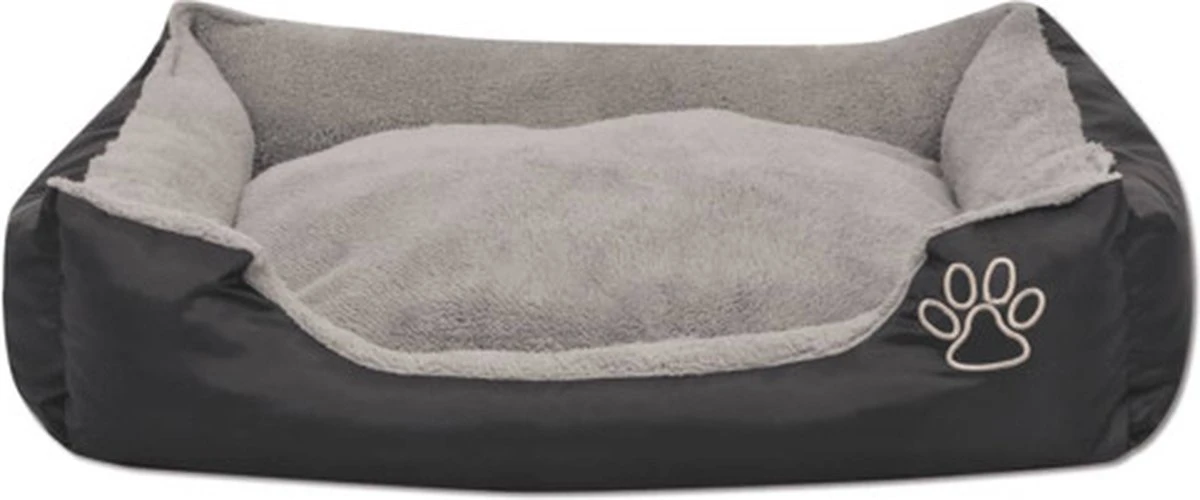 VidaXL Hondenbed Met Gewatteerd Kussen Maat S Zwart 6 VidaXL Hondenbed Met Gewatteerd Kussen Maat S Zwart - Afbeelding 4
