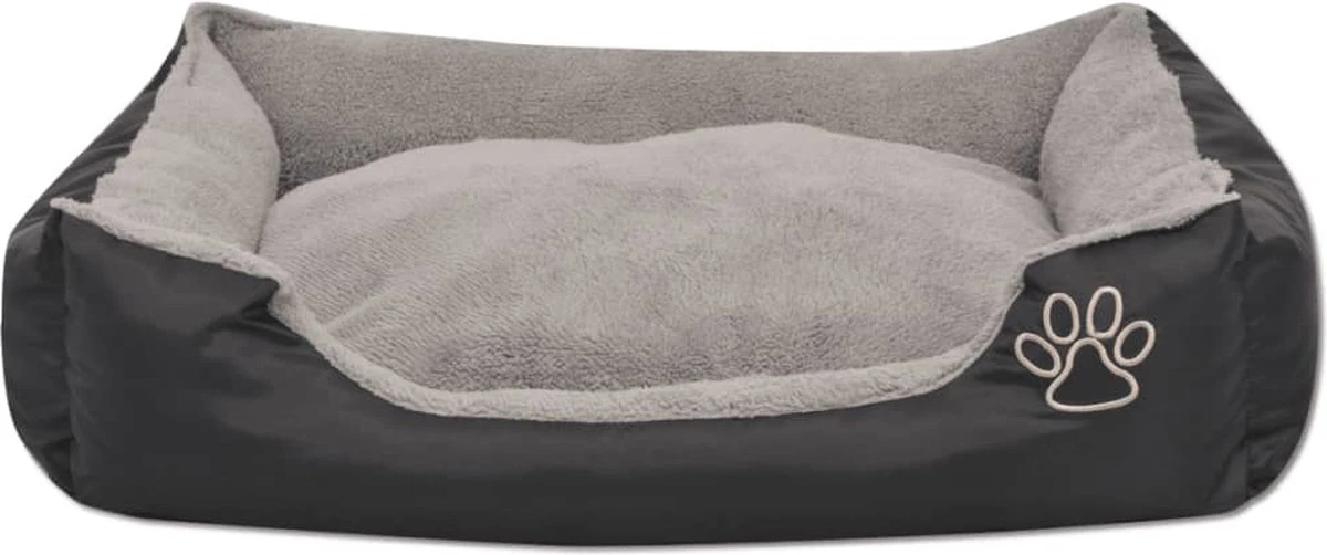 VidaXL Hondenbed Met Gewatteerd Kussen Maat S Zwart 5 VidaXL Hondenbed Met Gewatteerd Kussen Maat S Zwart - Afbeelding 3