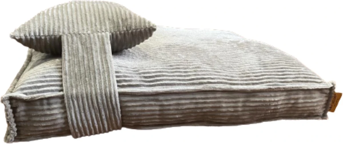 Orthopedisch Hondenkussen Grijs - Hondenmand Ribstof Premium L - Luxe Hondenbed 100x70cm - Grijs Tot 40 KG 11 Orthopedisch Hondenkussen Grijs - Hondenmand Ribstof Premium L - Luxe Hondenbed 100x70cm - Grijs Tot 40 KG - Afbeelding 9