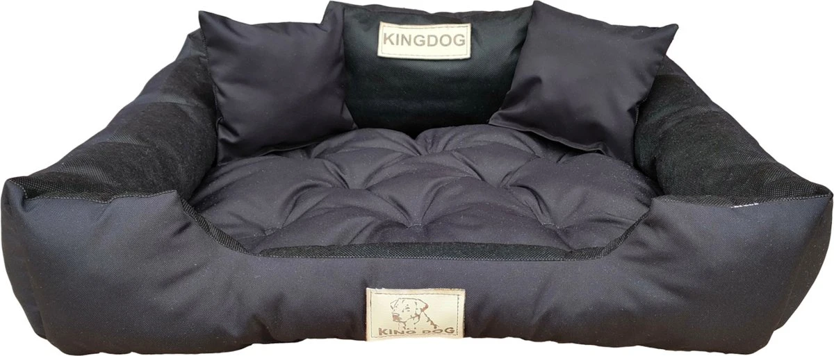 Kingdog - Honden- En Kattenbed 55 X 45 | Zwart - Maat S 6 Kingdog - Honden- En Kattenbed 55 X 45 | Zwart - Maat S - Afbeelding 4