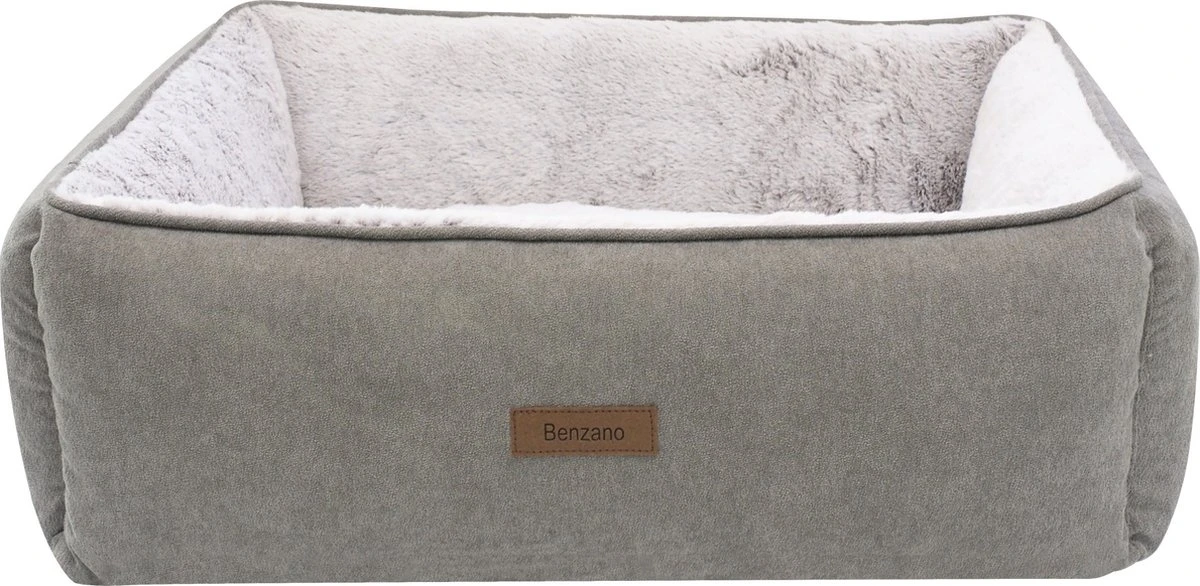 Benzano - Hondenmand - Pluche - Zacht - Wasmachine Wasbaar - Schuimvulling - Grijs/Taupe - 80 CM 3 Benzano - Hondenmand - Pluche - Zacht - Wasmachine Wasbaar - Schuimvulling - Grijs/Taupe - 80 CM