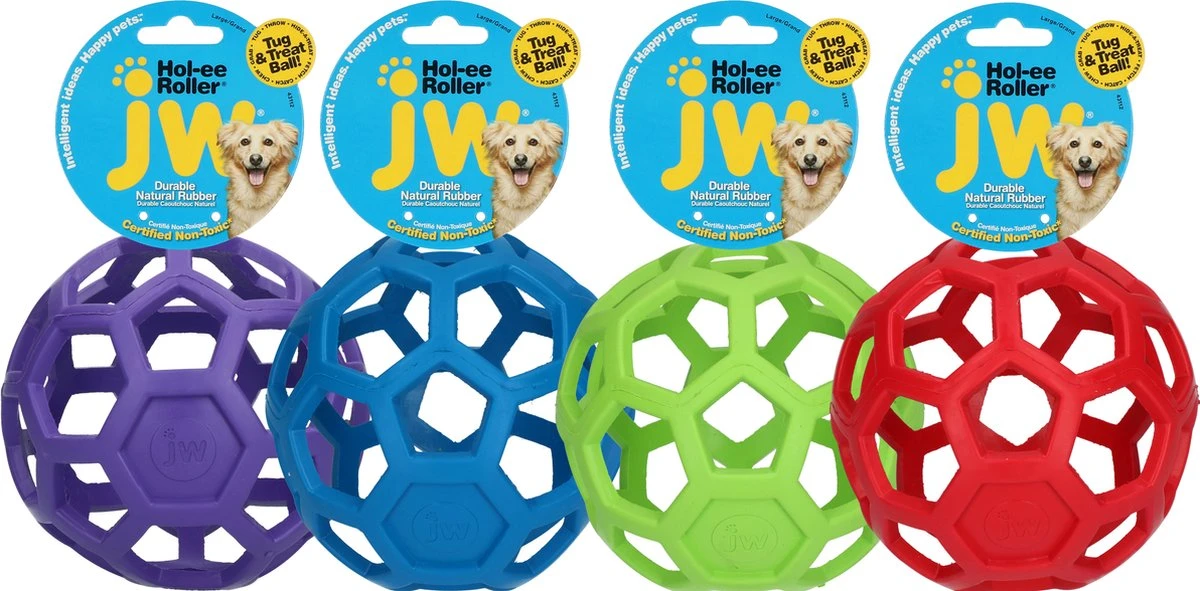 JW HOL-EE ROLLER – Hondenbal Rubber – 15 Cm - Large - 1 Stuk 3 JW HOL-EE ROLLER – Hondenbal Rubber – 15 Cm - Large - 1 Stuk