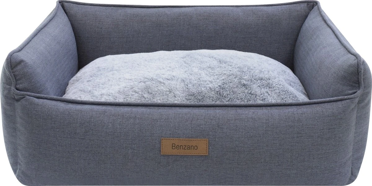 Benzano - Hondenmand - All Season - Wasmachine Wasbaar - Omkeerbaar Kussen - Pluche - Schuimvulling - Grijs - 80 CM 3 Benzano - Hondenmand - All Season - Wasmachine Wasbaar - Omkeerbaar Kussen - Pluche - Schuimvulling - Grijs - 80 CM