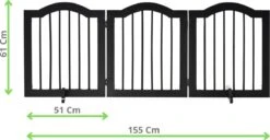 Paws & Claws - Hondenhek Deurhekje - Dog Barrier - 154,5 X 61 Cm - Opvouwbaar - Zwart 12 Paws & Claws - Hondenhek Deurhekje - Dog Barrier - 154,5 X 61 Cm - Opvouwbaar - Zwart -Hondenartikelen Serie Winkel 1200x621 5