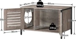 Houten Kattenhuis - Kattenkast Voor Binnen & Buiten - Kattenhok - Kattenhuisje Hout Met Deur En Gat - Hondenhok Voor Kleine Honden - 80 X 45 X 50.5 Cm -Hondenartikelen Serie Winkel 1200x626 7