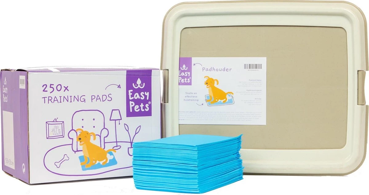 Easypets Puppy Training Pads - Zindelijkheidstraining - Hondentoilet - 60 X 60 Cm - 250 Stuks - INCL. PADHOUDER 3 Easypets Puppy Training Pads - Zindelijkheidstraining - Hondentoilet - 60 X 60 Cm - 250 Stuks - INCL. PADHOUDER