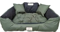 KingDog - Honden- En Kattenbed Met Twee Kussen - Wasbaar - Binnenmaat: 130x100m/ Buitenmaat: 145x115cm- Groen -Hondenartikelen Serie Winkel 1200x635 1
