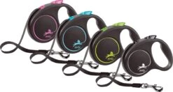 Hondenriem - Looplijn - FLEXI Rollijn BLACK DESIGN TAPE - L - ROZE - 5 Meter -Hondenartikelen Serie Winkel 1200x641 2