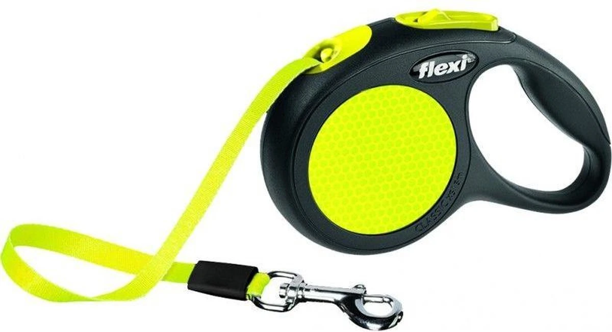 Flexi New Classic - Hondenriem Incl. Neon Band - Geel - S - 5 M - (<12 Kg) 12 Flexi New Classic - Hondenriem Incl. Neon Band - Geel - S - 5 M - (<12 Kg) - Afbeelding 10
