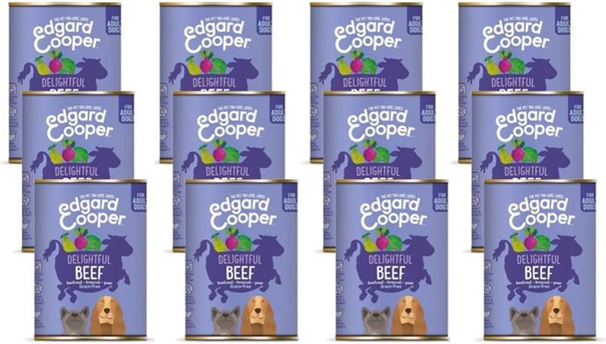 Edgard & Cooper Rund Blik - Voor Volwassen Honden - Hondenvoer - 12 X 400g 3 Edgard & Cooper Rund Blik - Voor Volwassen Honden - Hondenvoer - 12 X 400g