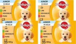 Pedigree Pouch Junior Multipack - Hondenvoer - 4 X 12x100 G -Hondenartikelen Serie Winkel 1200x701