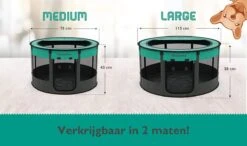 Meisterpets Opvouwbare Puppyren Rond - Extra Stevig - (Ø X H) 75 X 43 Cm - Incl. Gratis Drinkbak! -Hondenartikelen Serie Winkel 1200x708 5
