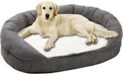 Flamingo Hondenbed Orthopedisch - Grijs/Wit - 72 X 50 X 20 Cm