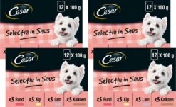 Cesar Selectie In Saus Maaltijdzakjes Honden Natvoer - Vlees En Groenten In Saus - 48 X 100 Gr -Hondenartikelen Serie Winkel 1200x733